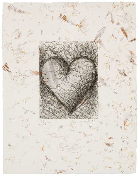 Lot Jim Dine American B 1935 The Jewish Heart 1982 Etching On