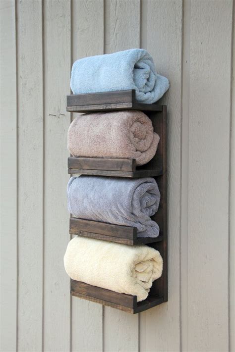 Antique brass wall mounted bathroom clothes towel racks shelf. Bathroom Towel Rack 4 Tier Bath Storage Everyday Towel ...