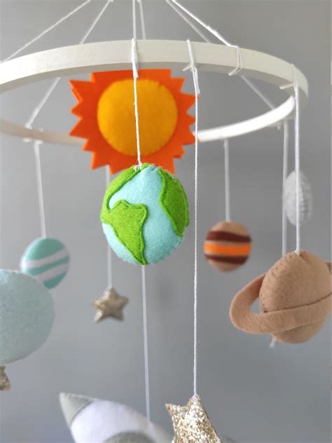 Solar System Baby Space Mobile Planet Nursery Mobile Outer Etsy