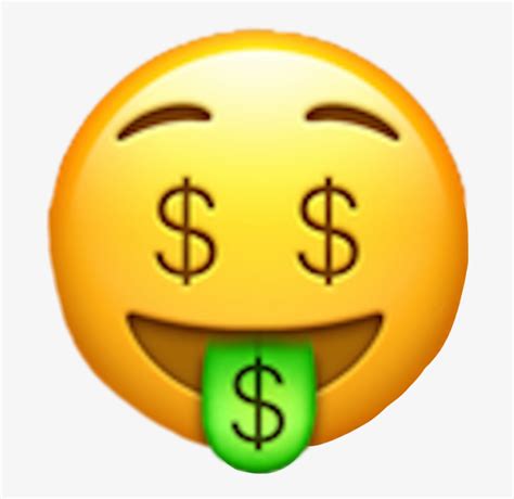 Download Emoji Face Yellow Cash Money Toung Brownfreetoedit Money