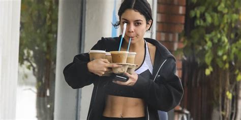 Vanessa Hudgens Puts Her Tight Abs On Display While On A Coffee Run