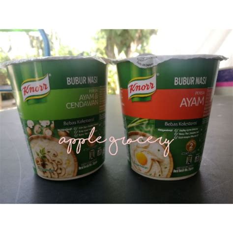 Bubur nasi adalah beras yang dimasak dengan air yang banyak sehingga memiliki tekstur yang lembut dan berair. Knorr Bubur Nasi / Cup Porridge 35gm | Shopee Malaysia