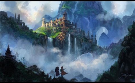 City Of Mist Fantasy Landscape Fantasy Fantasy World