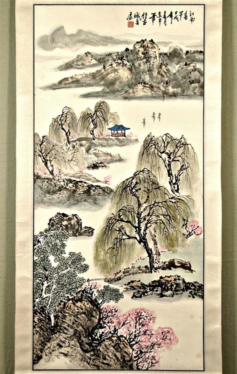 Beautiful Chinese Paintings Vintage Chinese Spring Mountain Landscape