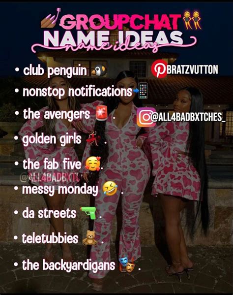 All4badbxtches On Ig 🖤 Funny Group Chat Names Group Chat Names