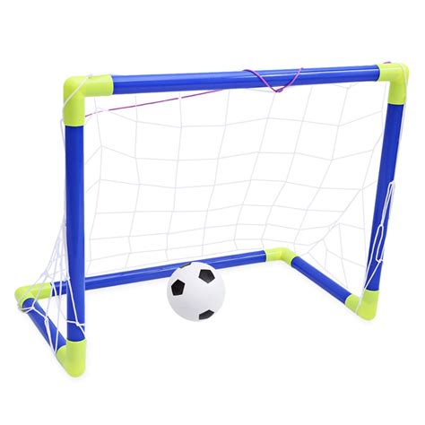 Children Sport Toys Kids Mini Portable Football Soccer Goal Net Set