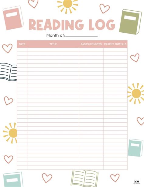 Monthly Reading Log Calendars 2022 2023 School Year Tpt Monthly