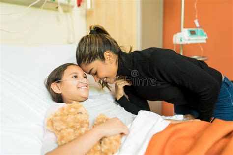 Affectionate Mother Taking Care Of Sick Daughter Stock Image Image Of Lifestyle Medicine