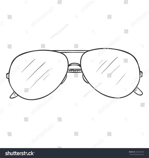 Aviator Sunglasses Drawing
