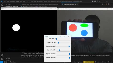 Python OpenCV Project Real Time Multiple Color Detection Project