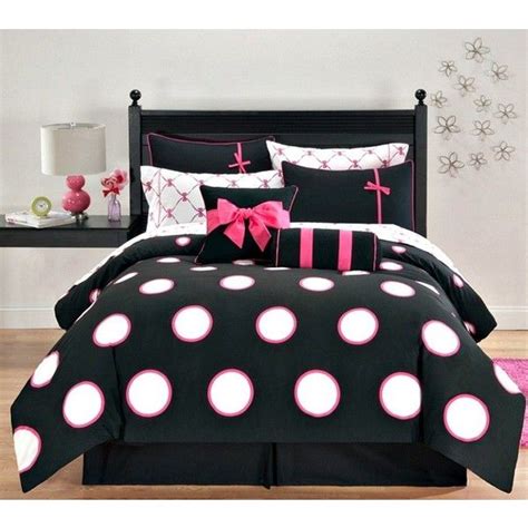 Rockaway park, ny by bno design. Hot Pink Black Polka Dots Full Comforter Set (10 Piece Bed ...