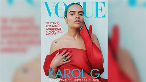 Watch Al Rojo Vivo Highlight Karol G Posa Sin Maquillaje En La Portada De La Revista Vogue En
