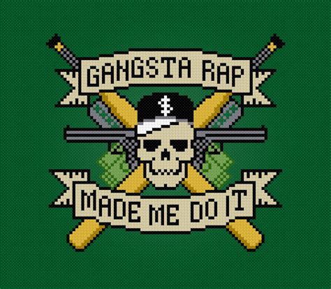 gangsta rap made me do it cross stitch pattern gangsta rap cross stitch stitch patterns