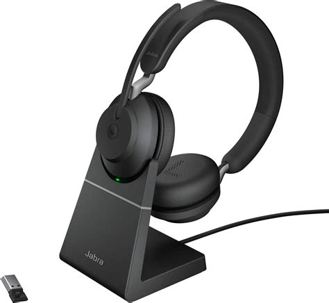 Jabra Evolve2 65 Wireless Pc Headset With Charging Stand Noise