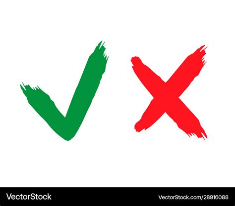 Check And Wrong Icons Set Marks Tick Royalty Free Vector