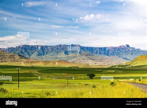 Drakensberg Mountains Amphitheatre South Africa Hi Res Stock
