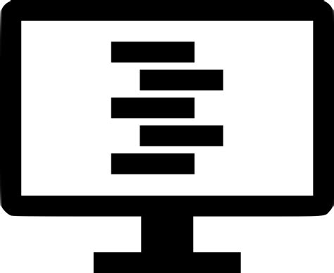 Icon set includes 12 original glass figur. Computer Monitor Screen Code Lines Program Svg Png Icon ...