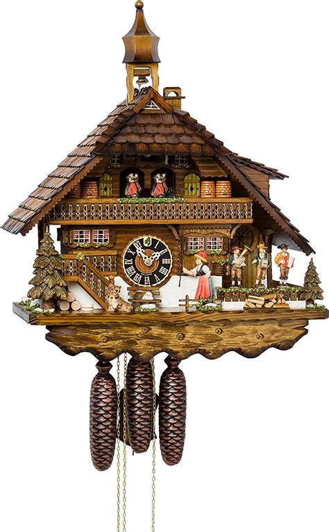 German Cuckoo Clock 8 Day Movement Chalet Style 2200 Inch Authentic