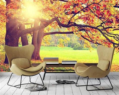 Beibehang 3d Wallpaper Sunny Dreams Fall Tv Background Wall Decorative