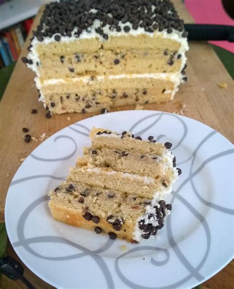 Immediately sprinkle chocolate chips evenly over the top of the. Chocolate Chip Cookie Dough Cake - Cupcakes for Dinner