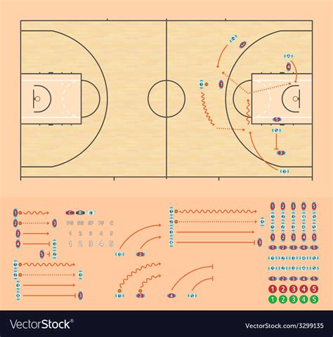 Basketball Coaching Board Royalty Free Vector Image