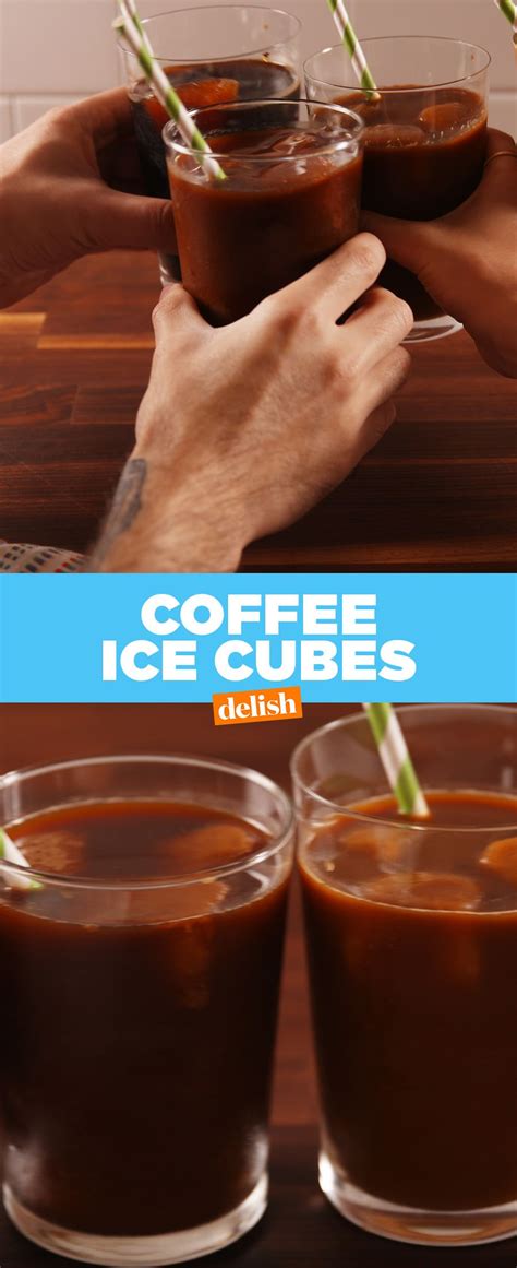 Coffee Ice Cubes Recipe Coffee Ice Cubes Coffee Drink Recipes