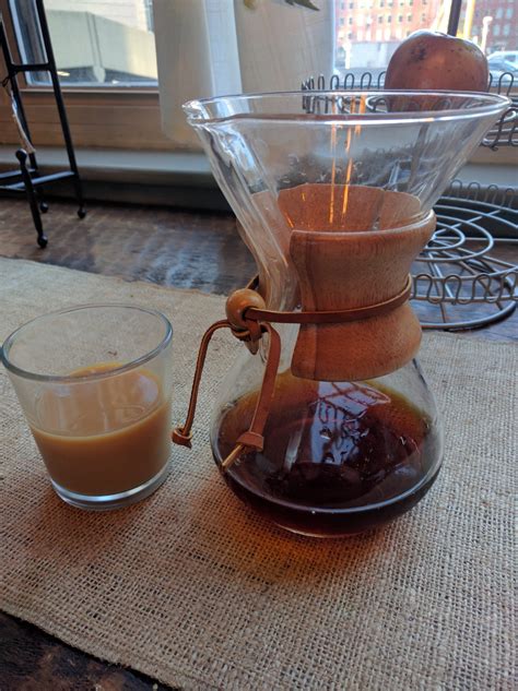 Cold brewing coffee is a different. How to make cold brewed coffee using a Chemex - Alex ...