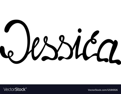 Jessica Name Lettering Royalty Free Vector Image