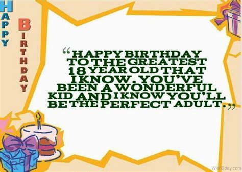 Happy Birthday Quotes 18 Year Old Birthdaybuzz