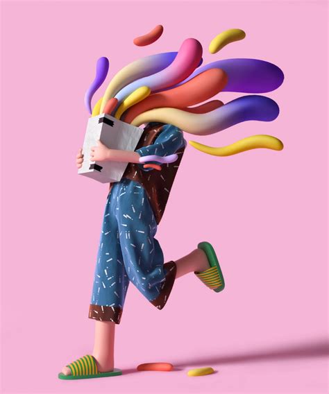 3D Illustrations Character Design By UV Zhu Daily Design
