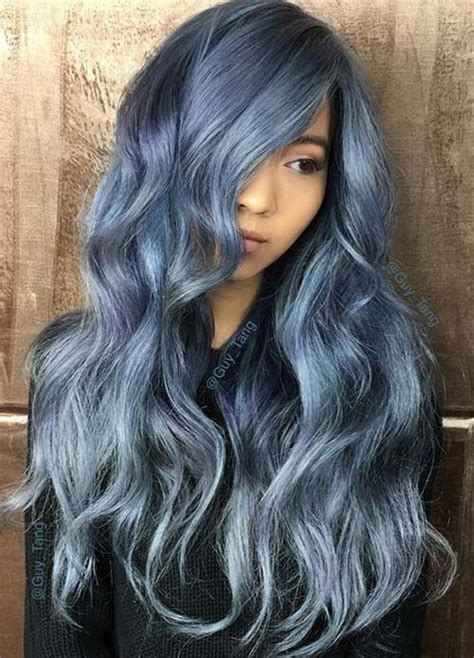 I have great memories of my grandmother coming home from the beauty parlor with blue rinse in her grey hair. 50 Magically Blue Denim Hair Colors You Will Love