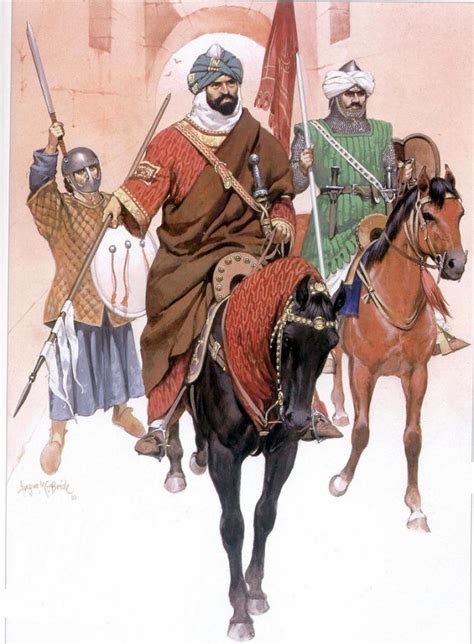 Emir Of The Almohad Dynasty Yaqub Al Mansur With His Bodyguard Yakub