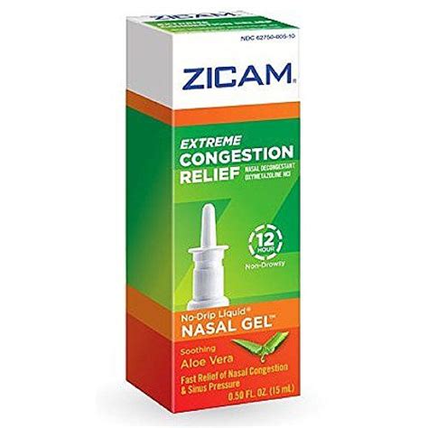 Zicam Extreme Congestion Relief Liquid Nasal Gel 050 Oz Pack Of 5 Congestion Relief Nasal