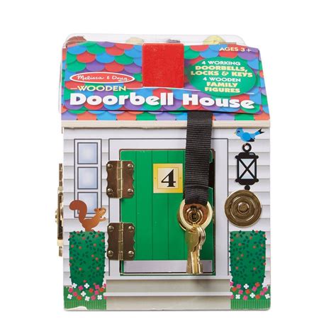 Melissa And Doug Take Along Wooden Doorbell Dollhouse Doorbell Sounds
