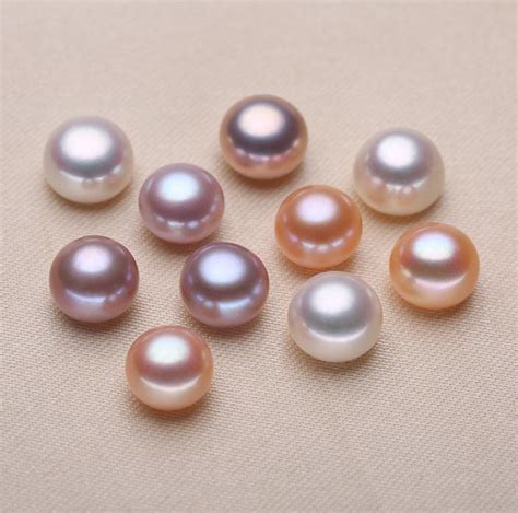 4 8mm Aaa Grade Natural Genuine Real Pearl Half Drilled Cultured Fresh Water Freshwater Button