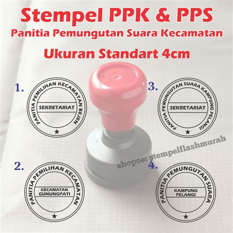 Jual Stempel Panitia Pps Ppk Pemungutan Suara Kecamatan Pemilihan Umum