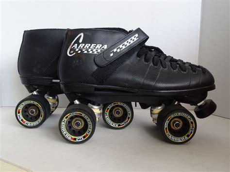 New Black Riedell Carrera Quad Roller Skates Quad Roller Derby Skates
