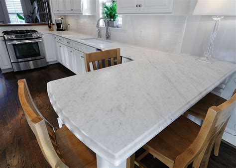 White Carrara Marble Kitchen