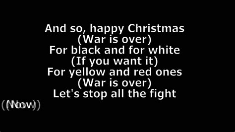 John Lennon Happy Xmas War Is Over Lyrics HD Happy Xmas John