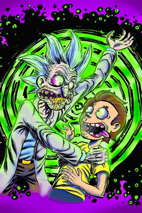 Art wallpaper pop art painting morty psychedelic art rick and morty poster famous art drawings art. Rick And Morty Acid Poster - My Hot Posters