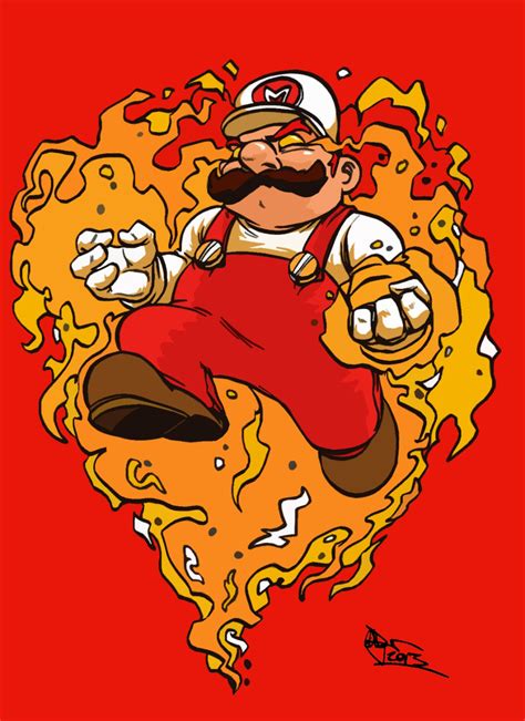 It looks like a flower with a face! The Art of Ed Dyer.: Fire Flower Mario