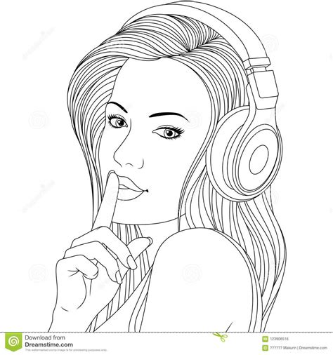 We also hope this image of cute coloring pages for teenage girls drawing ideas for teens can be useful for you. Beautiful Girl Coloring Pages Stock Vector - Illustration ...