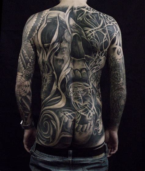 Back Skull Tattoo Back Tattoo Full Body Tattoo Body Art Tattoos
