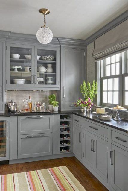 Cabinets in black, white, natural wood hues—this quartz will also make a bright, beautiful backsplash in any kitchen. 28+ Ideas Kitchen Grey Cabinets Granite Black Countertops ...
