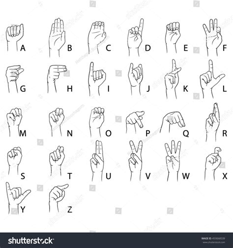 Finger Language Stock Vector Royalty Free 459068539 Shutterstock