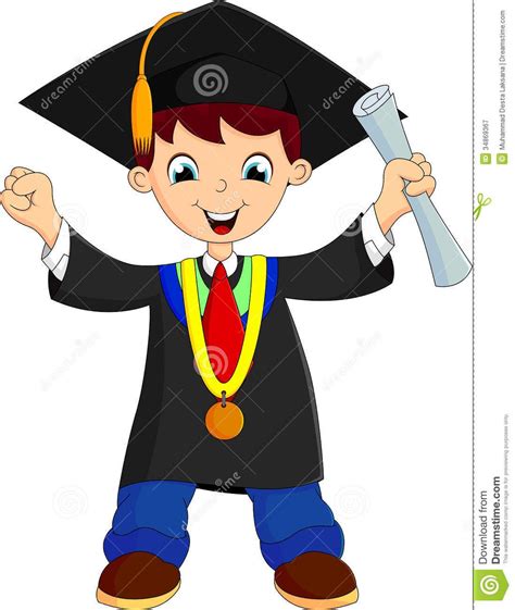 Cartoon Graduation Royalty Free Stock Photography Image 34869367 Boy
