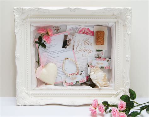 A Gorgeous Wedding Memory Frame Shadow Box A Wonderful Way To Display Your Wedding Da