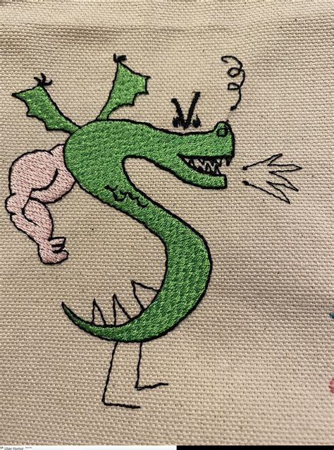 my buddy s wife got an embroidery machine this is the first thing he