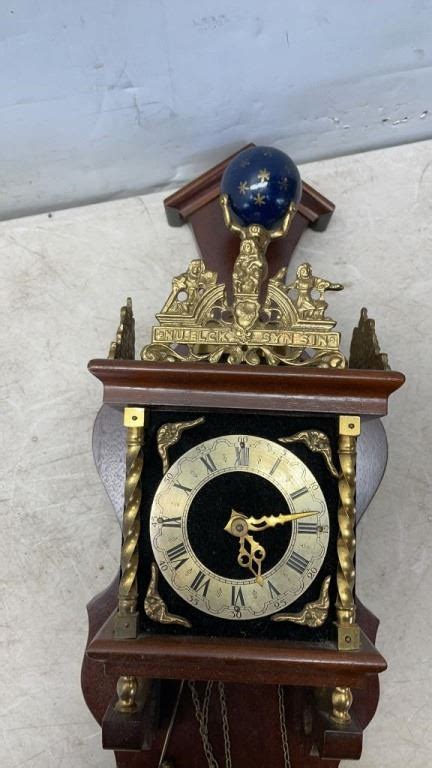 Antique Vintage 8 Day Dutch Zaanse Zaandam Clock Warmink Wuba Working