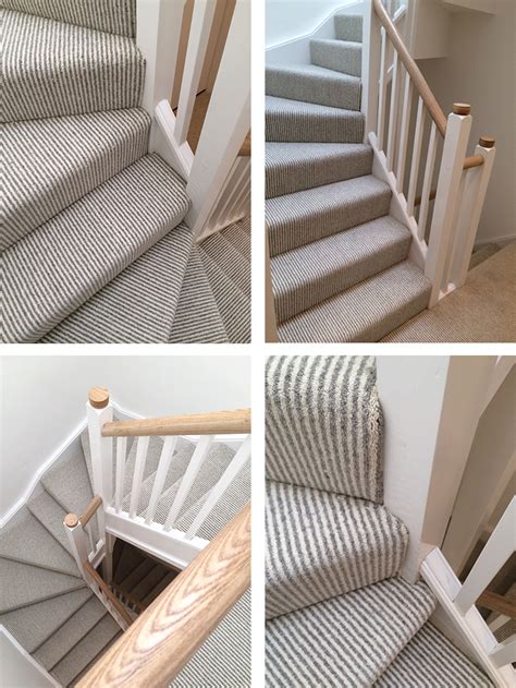 Position front tackles strip 1/2 inch from and parallel to the corner between the tread and the riser. Brockways Herdwick Stripe Fitted To Hall Stairs and ...